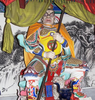 dharmapala (dharma koruyucusu), Pekin, Çin Budist tapınağı.