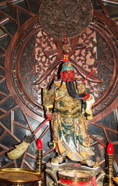 dharmapala (dharma koruyucusu), Pekin, Çin Budist tapınağı.