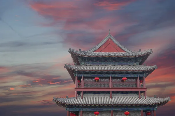 Fortificações de Xian (Sian, Xi 'an) uma antiga capital da China — Fotografia de Stock