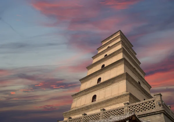 Óriás vadliba pagoda (big vadliba pagoda), egy buddhista pagoda található déli xian (sian, xi'an) — Stock Fotó