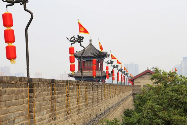 Fortificações de Xian (Sian, Xi 'an) uma antiga capital da China — Fotografia de Stock