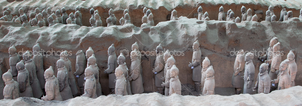 Qin dynasty Terracotta Army, Xian (Sian), China Royalty Free Stock Images