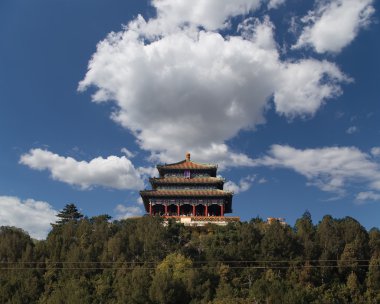 Jingshan Parkı--wanchun pavilion, beijing, Çin