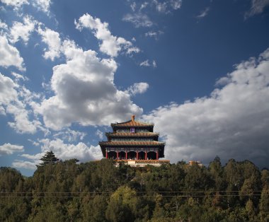 Jingshan Parkı--wanchun pavilion, beijing, Çin