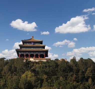 Jingshan Parkı--wanchun pavilion, beijing, Çin