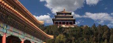 Jingshan Parkı--wanchun pavilion, beijing, Çin