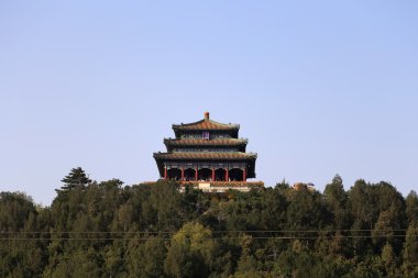 Jingshan Parkı--wanchun pavilion, beijing, Çin