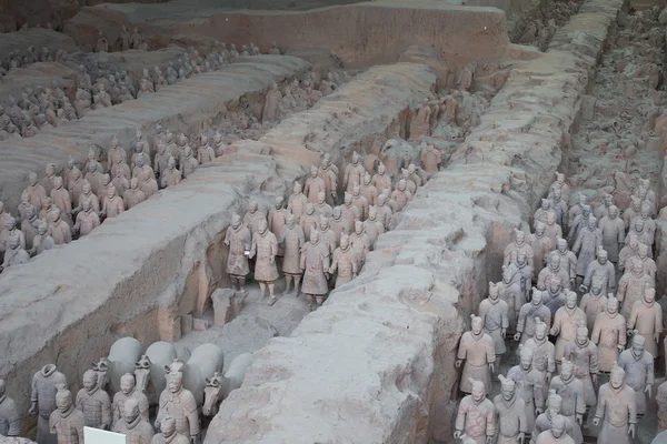 Qin hanedanı terracotta army, xian (sian), Çin — Stok fotoğraf