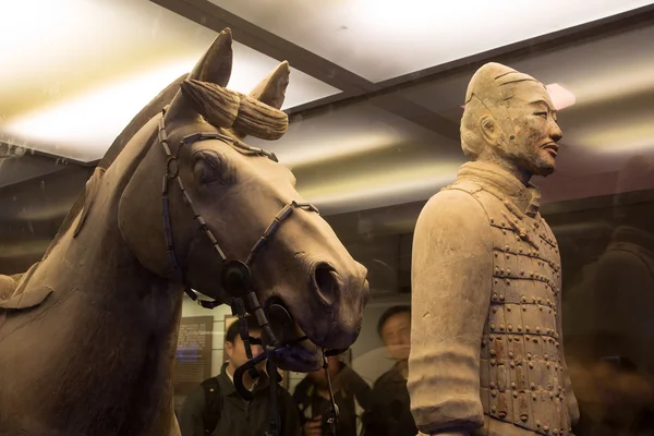 Exército de terracota de dinastia Qin, xian (sian), china — Fotografia de Stock