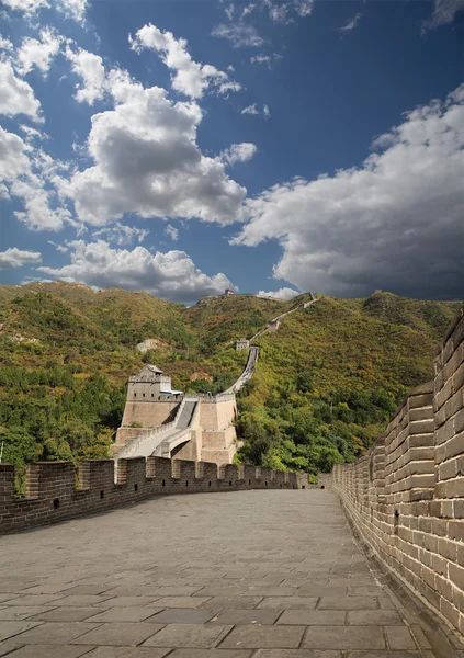 Великая Китайская стена, к северу от Пекина — стоковое фото
