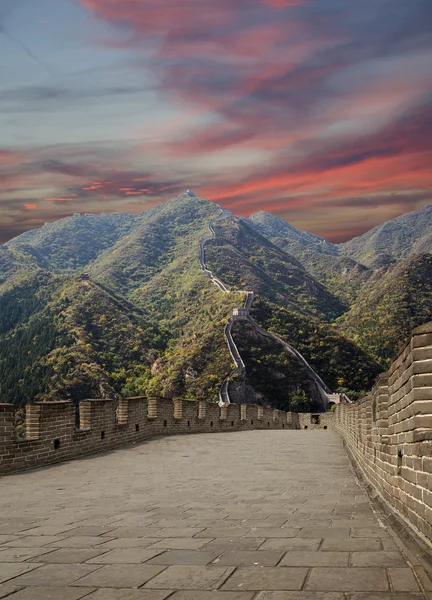 Grande muraglia cinese, a nord di Pechino — Foto Stock