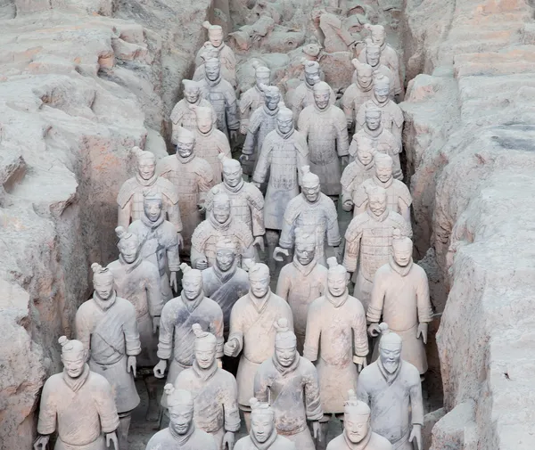 Qin dynasty Terracotta Army, Xian (Sian), China — Stock Image Qin dynasty Terracotta Army, Xian (Sian), China Stock Photo