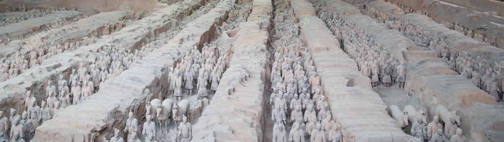 Qin dynasty Terracotta Army, Xian (Sian), China Royalty Free Stock Images