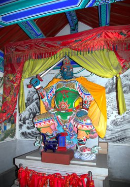 dharmapala (dharma koruyucusu), Pekin, Çin Budist tapınağı. dharmapala öfkeli Tanrı türüdür.