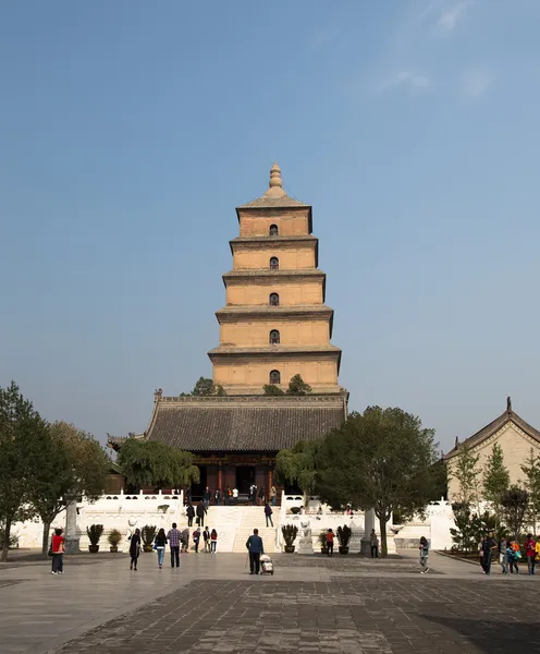 Pagoda gigante del ganso silvestre (gran pagoda del ganso silvestre), sur de Xian (Sian, Xi 'an), provincia de Shaanxi, China —  Fotos de Stock