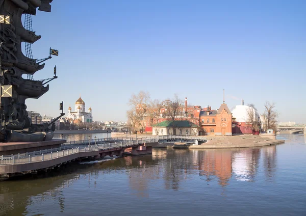 Fragment monument to Peter the Great, Moscow, Russia — Stock Photo, Image