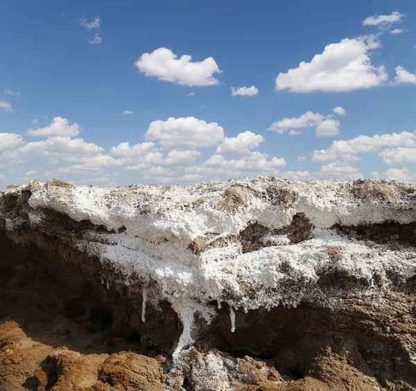 Döda havet salt på jordan — Stockfoto