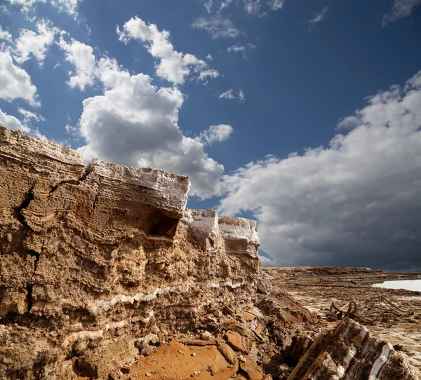 Sal marina muerta en Jordania — Foto de Stock