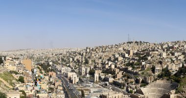 panoramik amman'ın manzarası, jordan