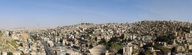 panoramik amman'ın manzarası, jordan