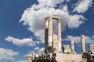 Herkül Tapınağı, Roma Korint sütunları Kalesi Hill, amman, Ürdün
