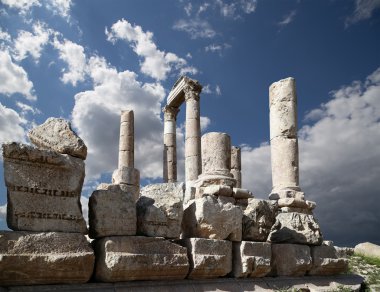 Herkül Tapınağı, Roma Korint sütunları Kalesi Hill, amman, Ürdün