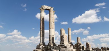 Herkül Tapınağı, Roma Korint sütunları Kalesi Hill, amman, Ürdün