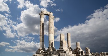 Herkül Tapınağı, Roma Korint sütunları Kalesi Hill, amman, Ürdün