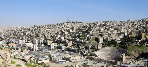 Vista panorâmica do horizonte de Amã, Jordânia — Fotografia de Stock