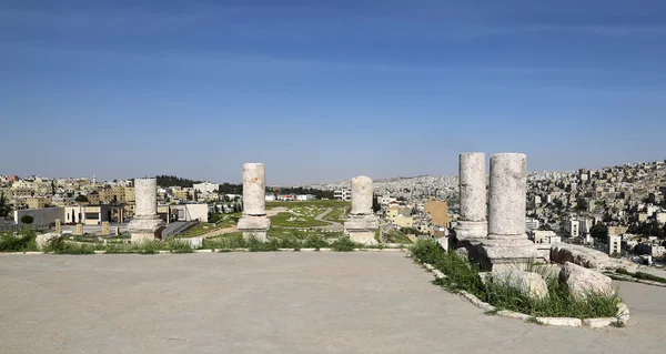 Monuments de la ville d'Amman - ancienne Citadelle romaine Hill, Jordanie — Photo