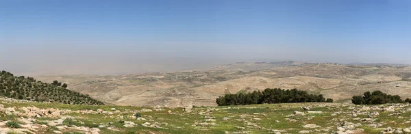 Panorama woestijn berglandschap, Jordanië — Stockfoto
