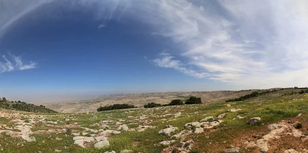 Panorama deserto montanha paisagem, Jordânia — Fotografia de Stock