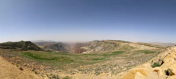 Panorama deserto montanha paisagem, Jordânia — Fotografia de Stock