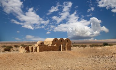 amman, Ürdün yakınındaki Quseir (Kasr) amra çöl castle. ünlü fresk 's ile dünya mirası.