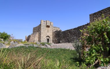 Ruins of Azraq Castle,  central-eastern Jordan, 100 km east of Amman clipart
