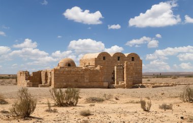 amman, Ürdün yakınındaki Quseir (Kasr) amra çöl castle. ünlü fresk 's ile dünya mirası.
