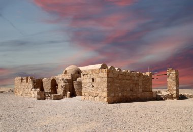 amman, Ürdün yakınındaki Quseir (Kasr) amra çöl castle. ünlü fresk 's ile dünya mirası.