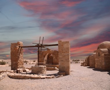 amman, Ürdün yakınındaki Quseir (Kasr) amra çöl castle. ünlü fresk 's ile dünya mirası.