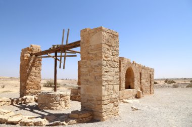 amman, Ürdün yakınındaki Quseir (Kasr) amra çöl castle. ünlü fresk 's ile dünya mirası.
