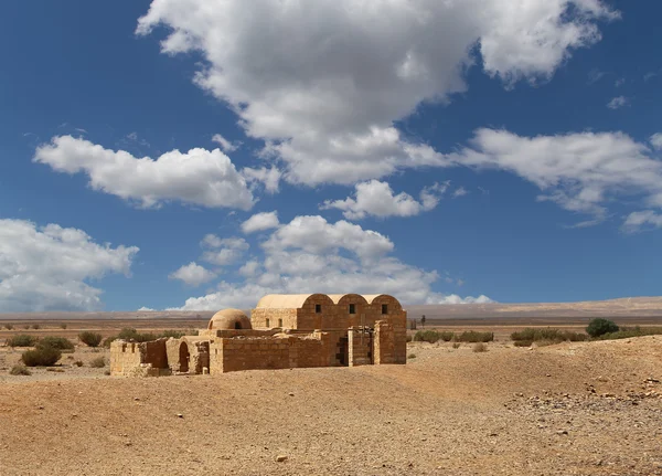 Quseir (Qasr) Castillo del desierto de Amra cerca de Ammán, Jordania. Patrimonio de la humanidad con frescos famosos . —  Fotos de Stock