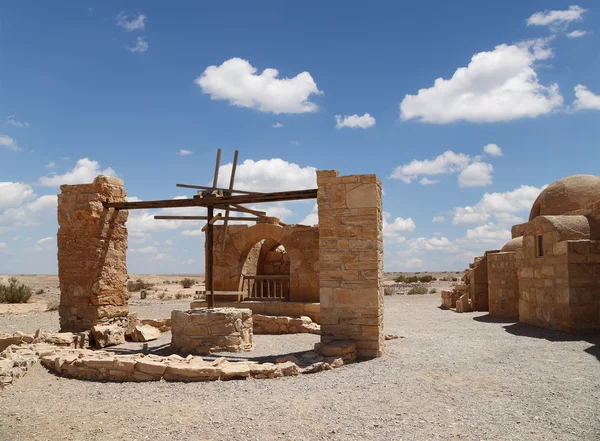 Quseir (Qasr) Castello deserto di Amra vicino ad Amman, Giordania. Patrimonio mondiale con affreschi famosi . — Foto Stock