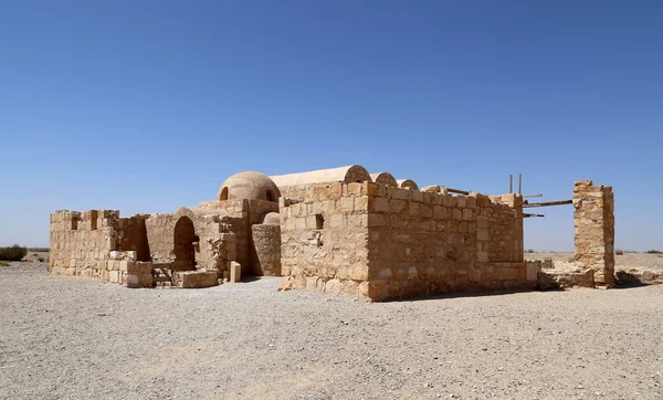 Quseir (Qasr) Castillo del desierto de Amra cerca de Ammán, Jordania. Patrimonio de la humanidad con frescos famosos . — Foto de Stock