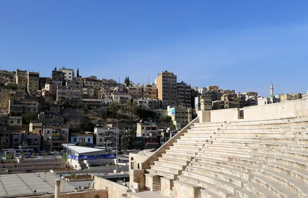 Romeins theater in amman, Jordanië — Stockfoto