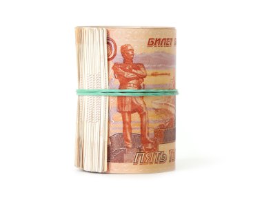 Rus banknotlar close-up. Beş bin Rublesi notları