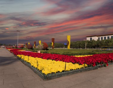 Tiananmen Meydanı... bu büyük şehir Meydanı Merkezi Pekin, Çin