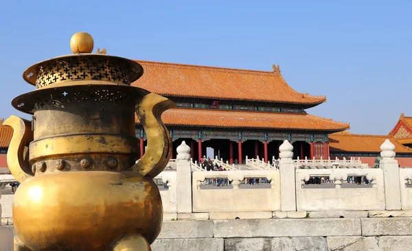 Verboden stad, Peking, china--was het chinese keizerlijk paleis uit de ming-dynastie aan het einde van de Qing-dynastie — Stockfoto