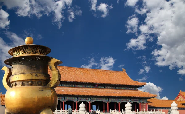 Cidade Proibida, Pequim, China foi o palácio imperial chinês desde a Dinastia Ming até o final da Dinastia Qing. — Fotografia de Stock