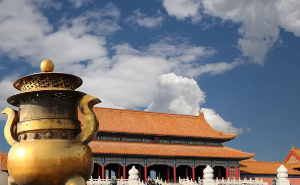 Cidade Proibida, Pequim, China foi o palácio imperial chinês desde a Dinastia Ming até o final da Dinastia Qing. — Fotografia de Stock