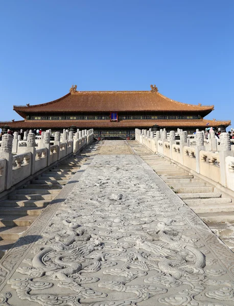 Verbotene Stadt, Peking, China -- war der chinesische Kaiserpalast von der Ming-Dynastie bis zum Ende der Qing-Dynastie — Stockfoto