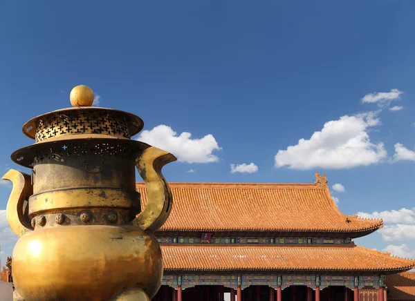 Verboden stad, Peking, china--was het chinese keizerlijk paleis uit de ming-dynastie aan het einde van de Qing-dynastie — Stockfoto